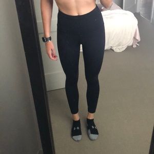 Lululemon Black Leggings with Mesh Detailing Sz 6